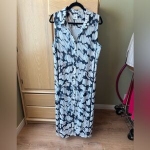 CAbi Cloudy Sky Dress size Large